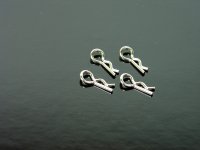 Losi Micro-T/DT (1/36) - Silver Body Clips 0.9mm - 4 pcs