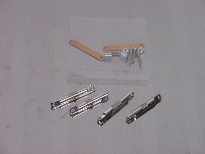 Losi Micro-T/DT (1/36) - Silver Aluminium Threaded Camber Rods with Steering Bars