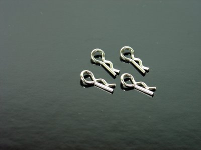 Losi Micro-T/DT (1/36) - Silver Body Clips 0.9mm - 4 pcs
