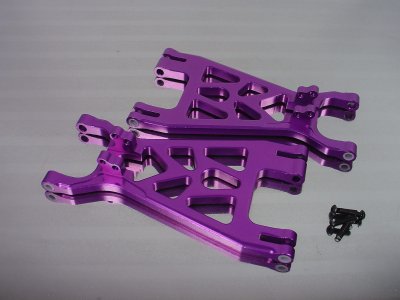 Integy T7089PURPLE - HPI Savage Flux HP/XL/2350/X Aluminium Alloy Front or Rear Lower Arms (Purple) - 2 pcs