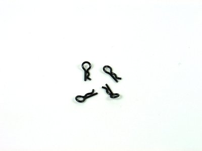 Losi Micro-T/DT (1/36) - Silver Body Clips 0.9mm Black - 4 pcs