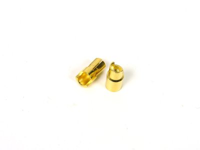 6.0mm Sprung Gold Connectors Male/Female Pair