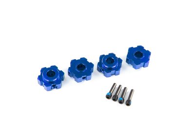 Traxxas 17 mm Blue Aluminum Hex Wheel Hubs - 8956X
