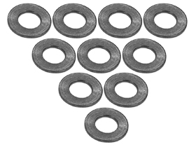 3Racing Aluminium M3 Flat Washer 0.5mm 10 Pcs - 3RAC-WF305/TI