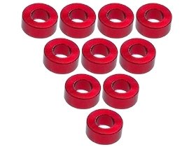 3Racing Red Aluminium M3 Flat Washer 2.5mm 10 Pcs - 3RAC-WF325/RE