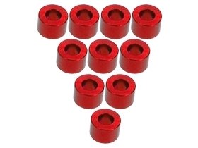 3Racing Red Aluminium M3 Flat Washer 4.0mm 10 Pcs - 3RAC-WF340/RE