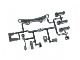 3Racing SAK-XS104 - Front Upper Bumper and Servo Horn Set For Sakura XI Sport