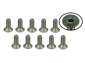 3Racing M3 x 8 Titanium Flat Head Hex Socket Machine Screws 10 Pcs - TS-FSM308M