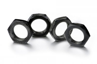 Absima 2560006 - 17mm Hex Locknut Black - 4 Pcs