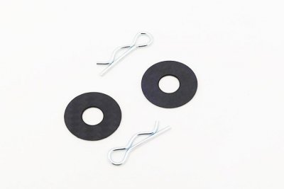 Beta BE4503 - Carbon Fiber Body Post Washer with Clips - 2 Pcs