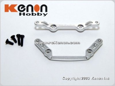 PN Racing MR2003S - Mini-Z MR02 Alm Front Tower Bar Set MR-02 0.5 Caster - Silver