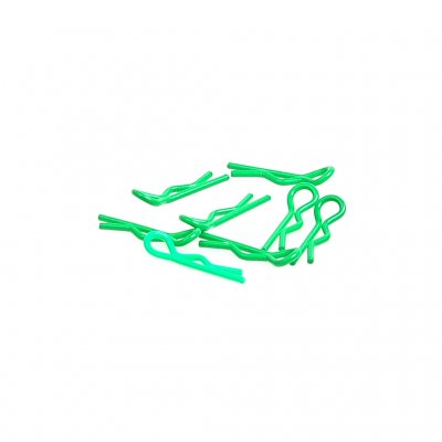 Core RC CR064 - Small Body Clip 1/10 - Fluorescent Green - 8 Pcs