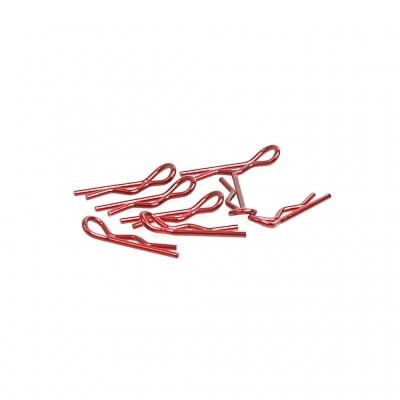 Core RC CR067 - Small Body Clip 1/10 Metallic Red - 8 Pcs