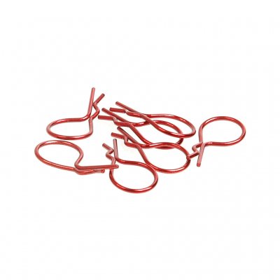 Core RC CR077 - Big Body Clip 1/10 Metallic Red - 8 Pcs