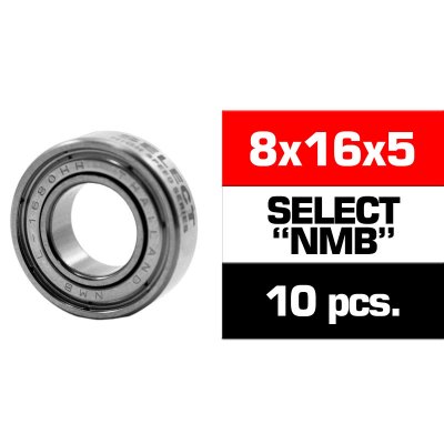 8x16x5 Ultimate Select NMB Metal Shielded Ball Bearing - UR7802