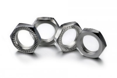Absima 2560008 - 17mm Hex Locknut Silver - 4 Pcs