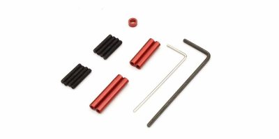 Kyosho MXW001R - Aluminium red anodized Link Rod Set Mini-Z 4X4 MX01- WB 110mm