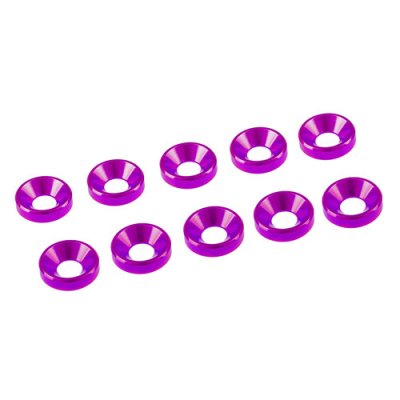 Ultimate UR1501-PK - 3mm Pink Aluminium Cone Washers - 10 Pcs