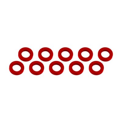 Ultimate UR1505-R - 3x6x1mm Red Aluminium Shims - 10 Pcs