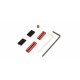 Kyosho MXW001R - Aluminium red anodized Link Rod Set Mini-Z 4X4 MX01- WB 110mm