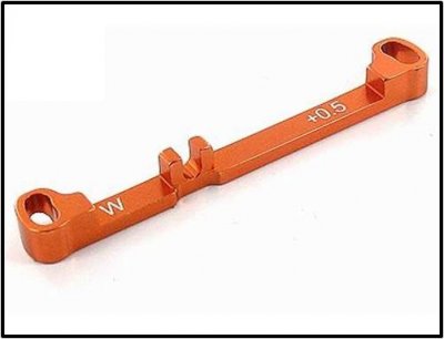 PN Racing MR3016 - Mini-Z MR03 Alum Toe In Tie Rod W +0.5 Orange