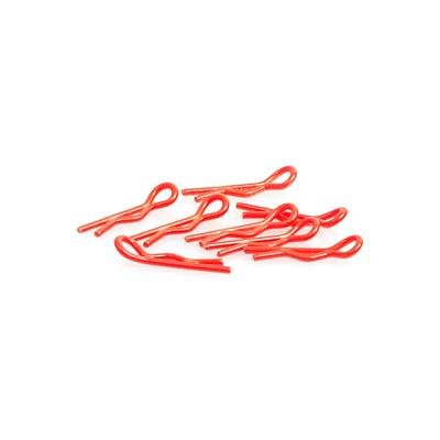 Core RC CR065 - Small Body Clip 1/10 Fluorescent Red - 8 Pcs