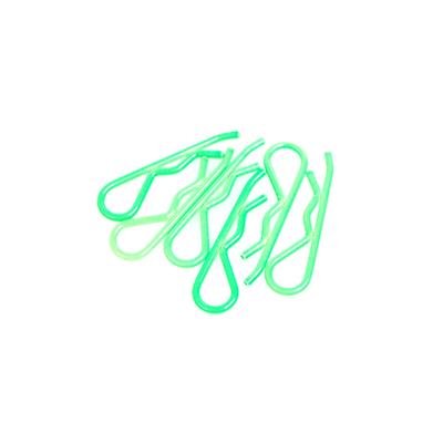 Core RC CR094 - Body Clip 1/8 Fluorescent Green - 6 Pcs
