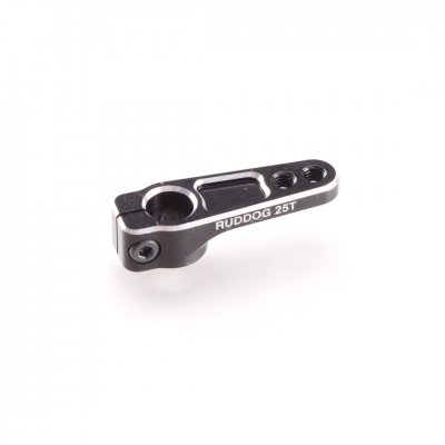 RUDDOG 25T Aluminium Servo Horn Black - RP-0089