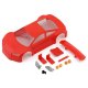 Jomurema JR-GT01 Mini-Z Neon Red Hard Body Set  - JOM280371