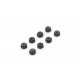 Kyosho - MZW128BK - M2 Alu. Nylon Color Nut Black - 8 Pcs