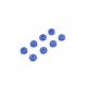 Kyosho - MZW128BL - M2 Alu. Nylon Color Nut Blue - 8 Pcs