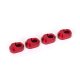 Traxxas Red Aluminum Suspension Pin Retainers 4 Pcs - 7743-RED