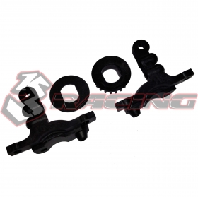 3Racing SAK-D419 - Bulkhead Cover 10degree and 20T Pulley For D4