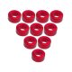 3Racing Red Aluminium M3 Flat Washer 2.5mm 10 Pcs - 3RAC-WF325/RE