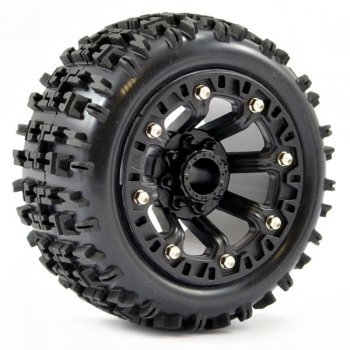 FASTRAX FAST1300B - 1:16 JIGSAW Mounted Tyres (Revo/Summit/Savage XS) - 2 Pcs