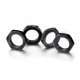 Absima 2560006 - 17mm Hex Locknut Black - 4 Pcs