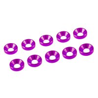 Ultimate UR1501-PK - 3mm Pink Aluminium Cone Washers - 10 Pcs