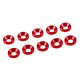 Ultimate UR1501-R - 3mm Red Aluminium Cone Washers - 10 Pcs