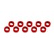 Ultimate UR1506-R - 3x6x2mm Red Aluminium Shims - 10 Pcs