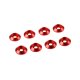 Ultimate UR1521-R - Red Anodized Aluminium Cap Head Washers - 8 Pcs
